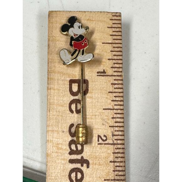 Vintage Walt Disney Productions Mickey Mouse Enamel and Gold‎ Stick Pin - Picture 5 of 5